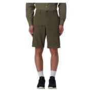 Cargo Bermuda Shorts in Gabardine Stof Woolrich , Green , Heren