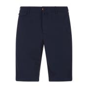 Blauwe Stretch Bermuda Shorts met Zakken PT Torino , Blue , Heren