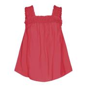 Smock Strap Top Blouse Co'Couture , Red , Dames