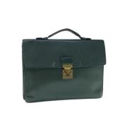 Pre-owned Leather louis-vuitton-bags Louis Vuitton Vintage , Green , D...