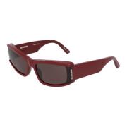 Rechthoekige zonnebril Bb0301S Balenciaga , Red , Unisex
