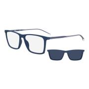Matte Blue Sunglasses with Blue Clipon Hugo Boss , Blue , Heren
