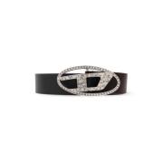 Riem met logo Diesel , Black , Heren