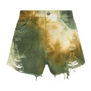 Militaire Katoenen Shorts Pinko , Multicolor , Dames