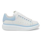 Witte Oversized Sneakers met Blauwe Hiel Alexander McQueen , Multicolo...