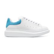 Witte Oversized Sneakers met Blauwe Spoiler Alexander McQueen , White ...