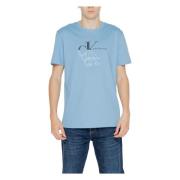 Monogram Echo Heren T-Shirt Lente/Zomer Calvin Klein Jeans , Blue , He...