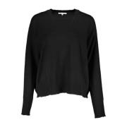 Contrast Logo Crew Neck Sweater Patrizia Pepe , Black , Dames