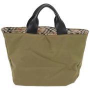 Pre-owned Fabric totes Burberry Vintage , Green , Dames