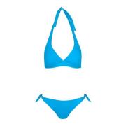 Driehoek Bikini Hoge Taille Badpak Douuod Woman , Blue , Dames