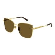 Gold/Brown Sunglasses Bv1237S Bottega Veneta , Yellow , Dames