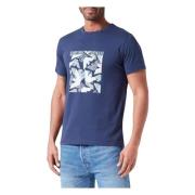 Heren T-shirt Lente/Zomer Collectie Emporio Armani , Blue , Heren