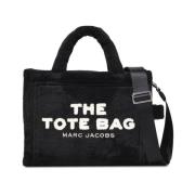 Terry Tote Tas met Slogan Print Marc Jacobs , Black , Dames