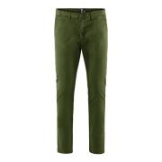 Stretch Katoen Chino Broek BomBoogie , Green , Heren