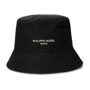 Nylon Leren Bucket Hat Tiffany Geel Philippe Model , Black , Heren