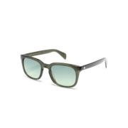 Donkergroene Bos Houten Zonnebril Moscot , Green , Unisex