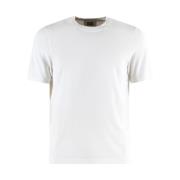 Wit Katoenen T-Shirt met Korte Mouwen Alpha Studio , White , Heren
