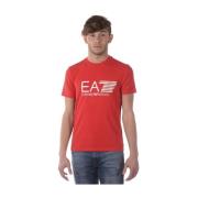 Casual Sweatshirt voor Mannen Emporio Armani EA7 , Red , Heren