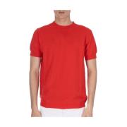Katoenmix T-shirt Rasato Over Fit Daniele Fiesoli , Red , Heren