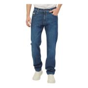 Regular Fit 5-Pocket Jeans Medium Wassen Bugatti , Blue , Heren