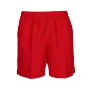 Rode Sea Shorts met Swoosh Print Nike , Red , Heren