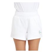 Witte Dames Logo Print Shorts Puma , White , Dames