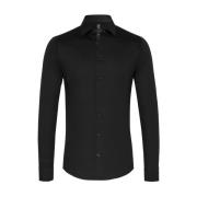 Zwarte Kent Overhemd Lange Mouwen Desoto , Black , Heren