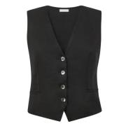 Zwart Gilet Jas P.a.r.o.s.h. , Black , Dames