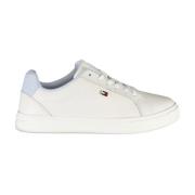 Witte Lace-Up Sneaker met Contrastdetails Tommy Hilfiger , White , Dam...