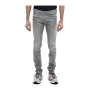 Grijze Skinny Jeans met Vijf Zakken Diesel , Gray , Heren