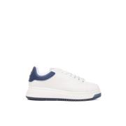 Contrast Rivet Sneakers Wit Blauw Emporio Armani , White , Heren