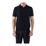 Heren V-hals Katoenen Polo Shirt Hugo Boss , Blue , Heren