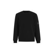 Zwarte Diagonale Raised Sweater C.p. Company , Black , Heren