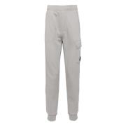 Verhoogde Fleece Cargo Sweatpants C.p. Company , Gray , Heren