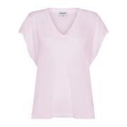 V-Hals T-Shirt Dondup , Purple , Dames