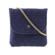 Pre-owned Cotton chanel-bags Chanel Vintage , Blue , Dames