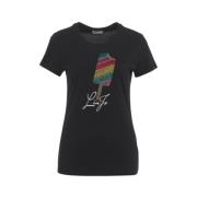 Stijlvol T-shirt voor mannen en vrouwen Liu Jo , Black , Dames