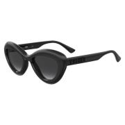 Black/Dark Grey Shaded Sunglasses Moschino , Black , Dames