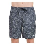 Zwarte Zee Shorts Allover Print Nike , Black , Heren