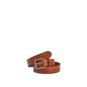 Buffel Leren Riem met Vierkante Metalen Gesp Pepe Jeans , Brown , Here...