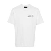 Blauw Grijs Logo T-shirt Amiri , White , Heren