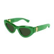 Stijlvolle zonnebril voor modieuze individuen Bottega Veneta , Green ,...