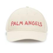 Rode Logo Natuurlijke Pet Palm Angels , Beige , Heren