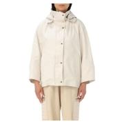 Stijlvolle Avorio Jas Moorer , Beige , Dames