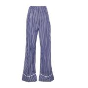 Donkerblauw/Wit Oversized Tailored Broek DES Phemmes , Multicolor , Da...