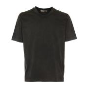 Zwart Katoenen T-shirt Polo Daniele Fiesoli , Black , Heren