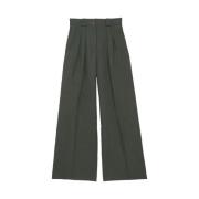 Donkergroene Linnen Marlène Broek Ines De La Fressange Paris , Green ,...