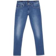 Leonardo Zip Superstretch Jeans Tramarossa , Blue , Heren