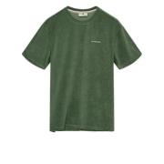 Groene Frotte Tee Korte Mouw T-shirt Anerkjendt , Green , Heren