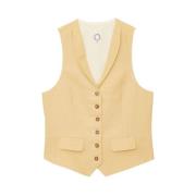 Citroen Linnen Vest Ines De La Fressange Paris , Yellow , Dames